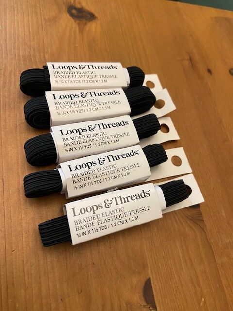 1/2 Black Braided Elastic by Loops & Threads | 1/2 x 1.5yd | Michaels